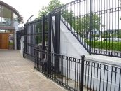 Automated Cantilever Gate and railings at Francis Street Credit Union